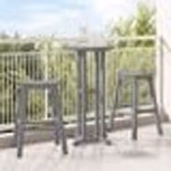 vidaXL Tabourets de bar 2 pcs Gris clair HDPE