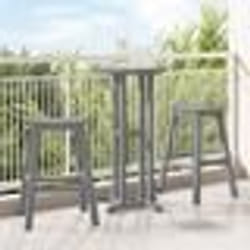 vidaXL Tabourets de bar 2 pcs Gris clair HDPE