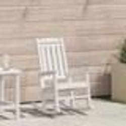 vidaXL Chaise Berçante de Jardin Blanche 70x92x107 cm HDPE