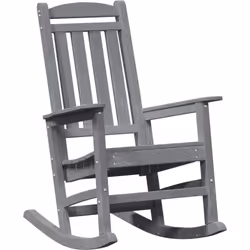 Cette chaise à bascule de jardin mélange confort et design ergonomique, un ajout génial à ton balcon ou patio. En plastique r ...