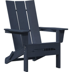 Vidaxl - Chaise Adirondack Pliante Bleu Marine 74,5x80,5x90 cm hdpe