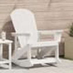 vidaXL Chaise Berçante Adirondack Blanche 73,5x92x90 cm HDPE
