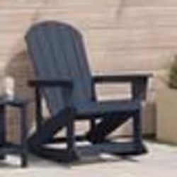 vidaXL Bergère à Bascule Adirondack Bleu Marine 73.5x92x90 cm HDPE