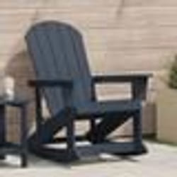 vidaXL Bergère à Bascule Adirondack Bleu Marine 73.5x92x90 cm HDPE