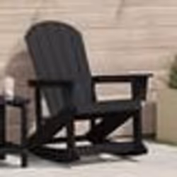 vidaXL Chaise berçante Adirondack noire 73,5x92x90 cm HDPE