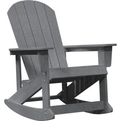 fauteuil à bascule Adirondack gris clair 73.5x92x90 cm HDPE vidaXL