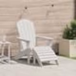 vidaXL Chaise Adirondack blanche avec repose-pieds