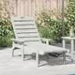 vidaXL Transat Blanc 53x162x98.5 cm HDPE