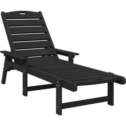 Vidaxl - Chaiselongue Noire 53x162x98.5 cm hdpe