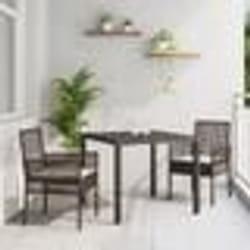 vidaXL Ensemble de salle à manger pour jardin 3 pcs Marron