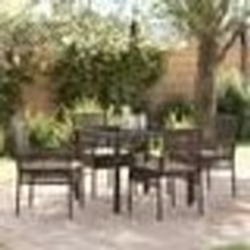 vidaXL Ensemble de salle à manger pour jardin 5 pcs Marron