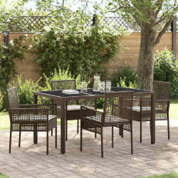 vidaXL Ensemble de salle à manger pour jardin 5 pcs Marron