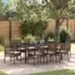 vidaXL Ensemble de salle à manger pour jardin 9 pcs Marron
