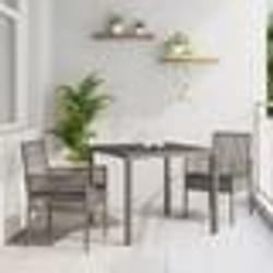 vidaXL Ensemble de salle à manger pour jardin 3 pcs Gris