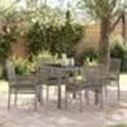 vidaXL Ensemble de salle à manger pour jardin 5 pcs Gris