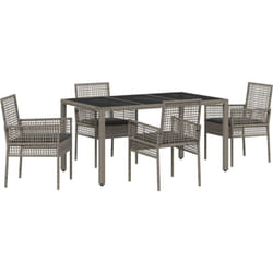 Vidaxl - Ensemble de salle à manger pour jardin 5 pcs Gris