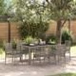 vidaXL Ensemble de salle à manger pour jardin 7 pcs Gris