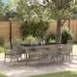 vidaXL Ensemble de salle à manger pour jardin 9 pcs Gris