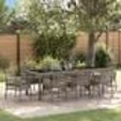 vidaXL Ensemble de salle à manger pour jardin 9 pcs Gris
