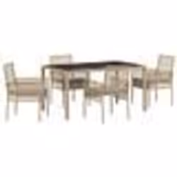 vidaXL Ensemble de salle à manger pour jardin 5 pcs Beige