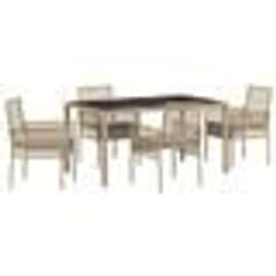 vidaXL Ensemble de salle à manger pour jardin 5 pcs Beige