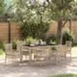 vidaXL Ensemble de salle à manger pour jardin 7 pcs Beige