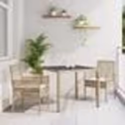 vidaXL Ensemble de salle à manger pour jardin 3 pcs Beige