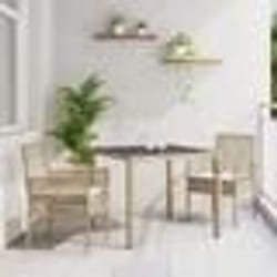 vidaXL Ensemble de salle à manger pour jardin 3 pcs Beige