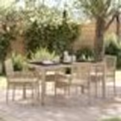 vidaXL Ensemble de salle à manger pour jardin 5 pcs Beige