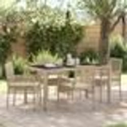 vidaXL Ensemble de salle à manger pour jardin 5 pcs Beige