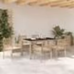vidaXL Ensemble de salle à manger pour jardin 7 pcs Beige