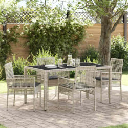 vidaXL Ensemble de salle à manger pour jardin 5 pcs Gris clair