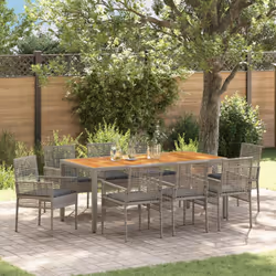 Cet ensemble repas extérieur est un super mélange de style et d'utilité pour votre patio ou jardin. Avec une grande table rec ...