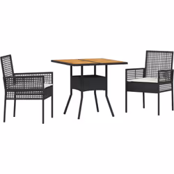 Cet ensemble de table et chaises pour manger dehors a un design moderne super pratique, parfait pour des petits rassemblement ...