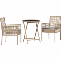 Cette table de jardin ronde pliable pour deux personnes est faite pour des tea parties en extérieur ou des repas décontractés ...