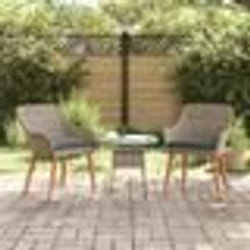 vidaXL -chaises de jardin avec coussins 2 pcs Noir Poly Rattan