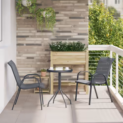 Cet ensemble Bistro de Jardin 3 pièces mélange praticité et style, idéal pour des repas ou des boissons à l'extérieur. Avec s ...