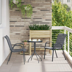 Vidaxl - Ensemble Bistro de Jardin 3 Pièces Anthracite Textilène et Acier
