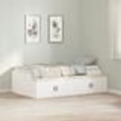 vidaXL Cadre de lit de rangement Blanc 90x200 cm 3335189