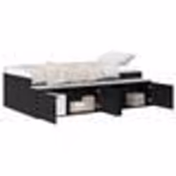 vidaXL Cadre de lit Chêne noir 90x200 cm 3335190