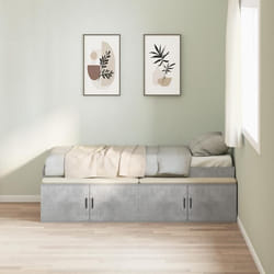 vidaXL Cadre de lit Gris béton 80x200 cm 3335200