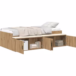 Ce cadre de lit de rangement allie design moderne et fonctionnalités pratiques, avec une belle finition blanche qui se marie ...