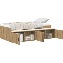 Vidaxl - Cadre de Lit de Rangement Chêne Artisan 80x200 cm