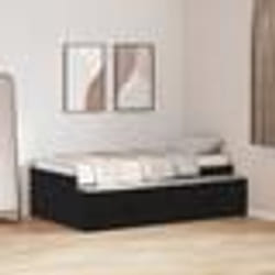 vidaXL Cadre de lit avec rangement Chêne noir 90x190 cm 3335206