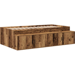 Cadre de lit de rangement Bois ancien 90x190 cm Vidaxl