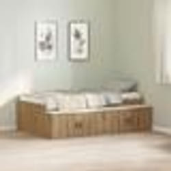 vidaXL Cadre de lit de rangement Chêne artisanal 90x190 cm 3335212