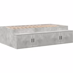 Ce cadre de lit de rangement mixe fonctionnalité et style moderne, idéal pour des chambres tendances. Sa belle finition blanc ...