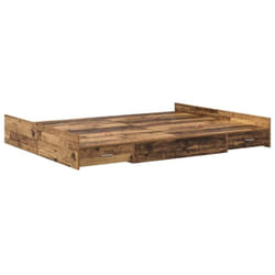 Cadre de lit avec rangement Bois ancien 160 x 200 cm Vidaxl