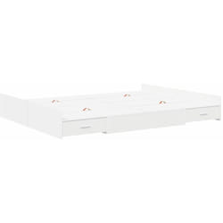 Cadre de lit avec rangement avec tête de lit Blanc 140 x 190 cm Vidaxl