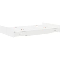 Vidaxl - Cadre de lit avec rangement Blanc 120 x 190 cm Bois mélaminé